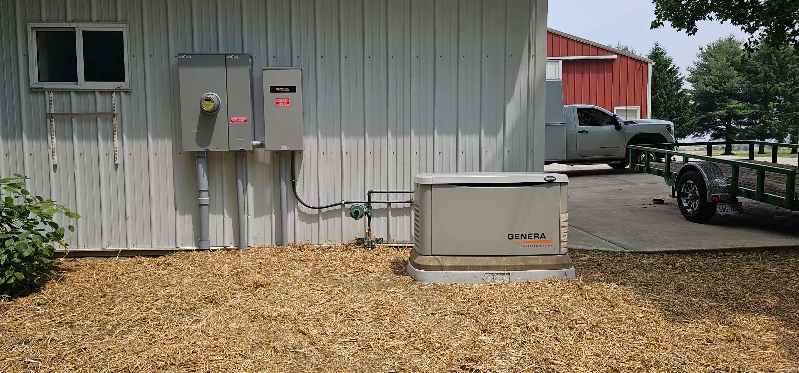 Generac generator relocated Power Lines Electric moves Generac generator for Ohio customer